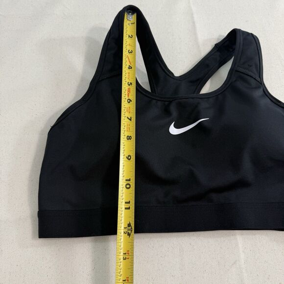 Nike Size Large Women's Classic Logo Dri-fit Sports Yoga Bra Black - Picture 5 of 7
